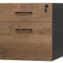 Desk Drawers -2 Drawers Walnut and Graphite
