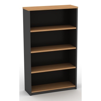 Bookcase in Beech and Graphite - 1500mm High