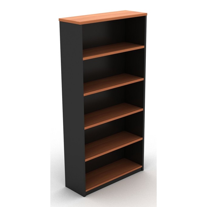 Bookcase in Cherry and Graphite - 1800mm High