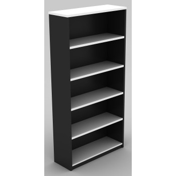 Bookcase in White and Graphite - 1800mm High