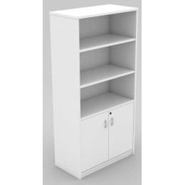 Cabinet Half Doors Lockable - White
