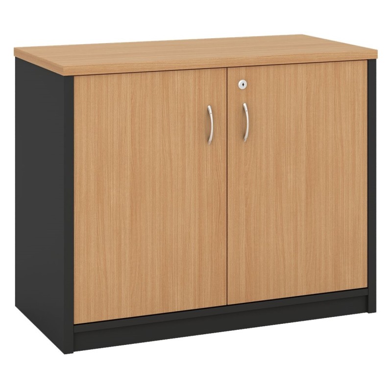 Stationery Cupboard Lockable in Beech and Graphite