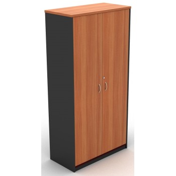 Cupboard Full Doors Lockable in Cherry and Graphite