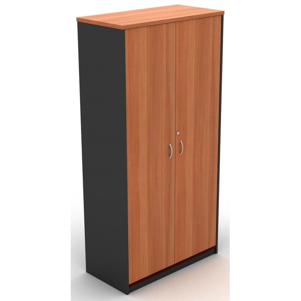 Cupboard Full Doors Lockable in Cherry and Graphite