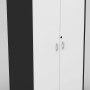 Cupboard Full Doors Lockable in White and Graphite