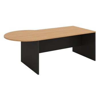 P-Shape Desk  2100mm - Beech & Graphite