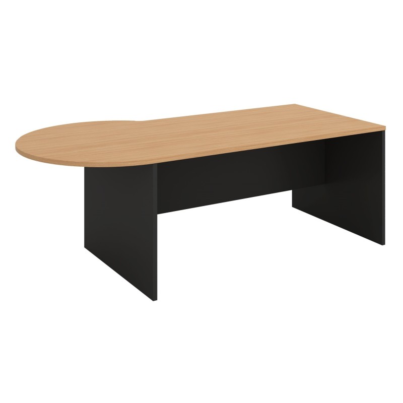 P-Shape Desk  2100mm - Beech & Graphite