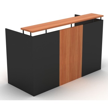 OM Reception Desk Cherry and Graphite