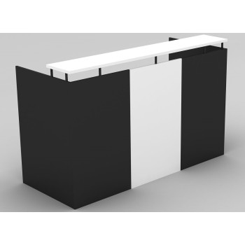 OM Reception Desk White and Graphite