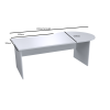 P-Shape Desk  2100mm - Beech & Graphite