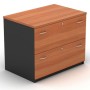 Lateral Filing Cabinet - 2 Drawer Cherry and Graphite
