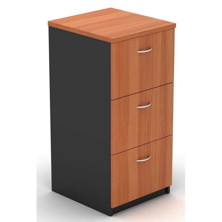 Filing Cabinet - 3 Drawer Cherry and Graphite
