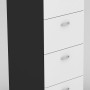 Filing Cabinet - 4 Drawer White and Graphite