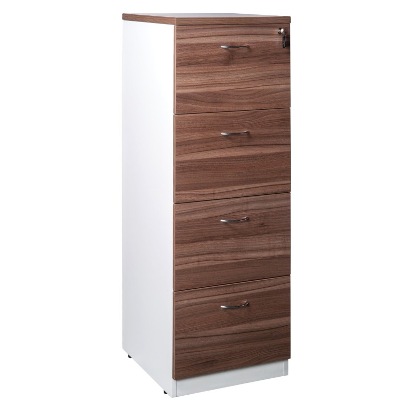 Filing Cabinet - 4 Drawer Sepia and White
