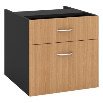 Desk Drawers -2 Drawers Beech & Graphite