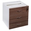 Desk Drawers -3 Drawers Sepia and White