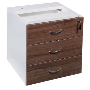 Desk Drawers -3 Drawers Sepia and White