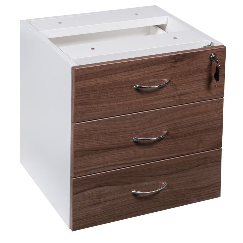 Desk Drawers -3 Drawers Sepia and White