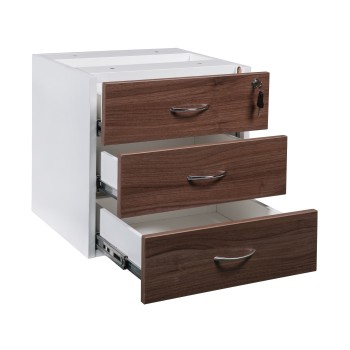 Desk Drawers -3 Drawers Sepia and White