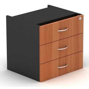 Desk Drawers -3 Drawers Cherry & Graphite