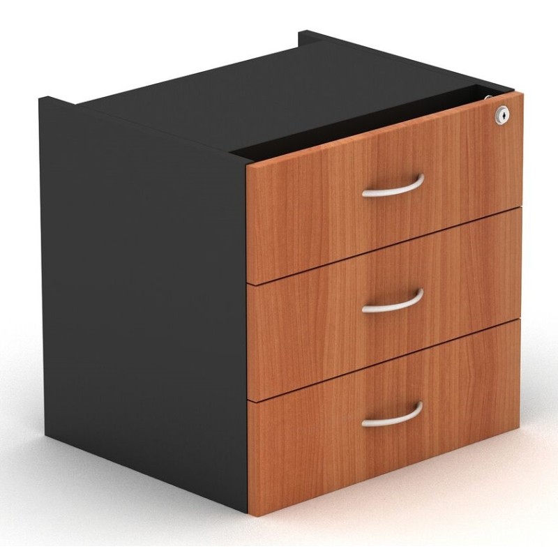 Desk Drawers -3 Drawers Cherry & Graphite