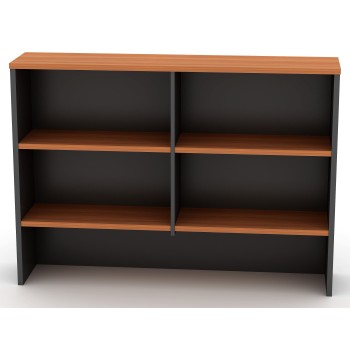 Overhead Hutch in Cherry and Graphite