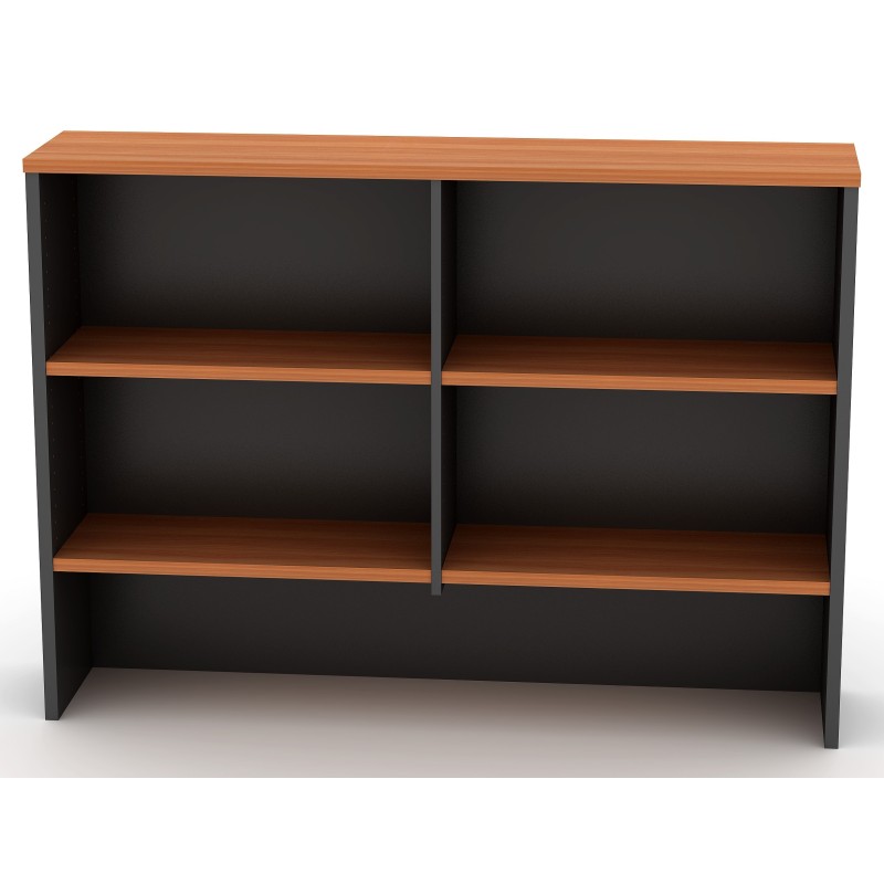 Overhead Hutch in Cherry and Graphite