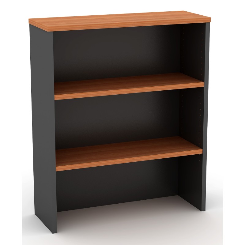Overhead Hutch in Cherry and Graphite
