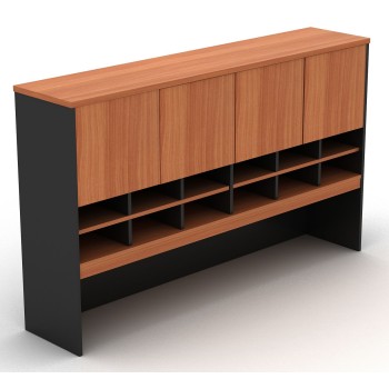 Pigeon Hole Hutch in Cherry and Graphite
