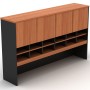 Pigeon Hole Hutch in Cherry and Graphite