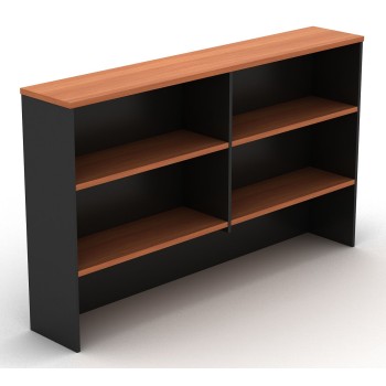 Overhead Hutch in Cherry and Graphite