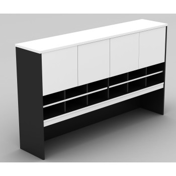 Pigeon Hole Hutch in White and Graphite