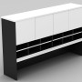 Pigeon Hole Hutch in White and Graphite