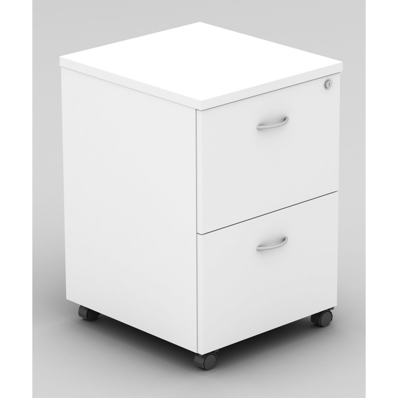 Pedestal Mobile 2 Drawer - All White