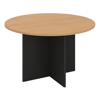 Meeting Table Round Beech and Graphite