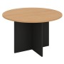 Meeting Table Round Beech and Graphite