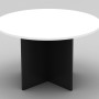 Meeting Table Round White and Graphite