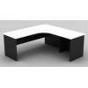 Workstation 2 Piece Radial Desk - White & Graphite
