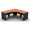Workstation 3 Piece Corner Desk - Cherry & Graphite