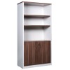 Cabinet Half Doors Lockable - Sepia and White