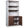 Cabinet Half Doors Lockable - Sepia and White