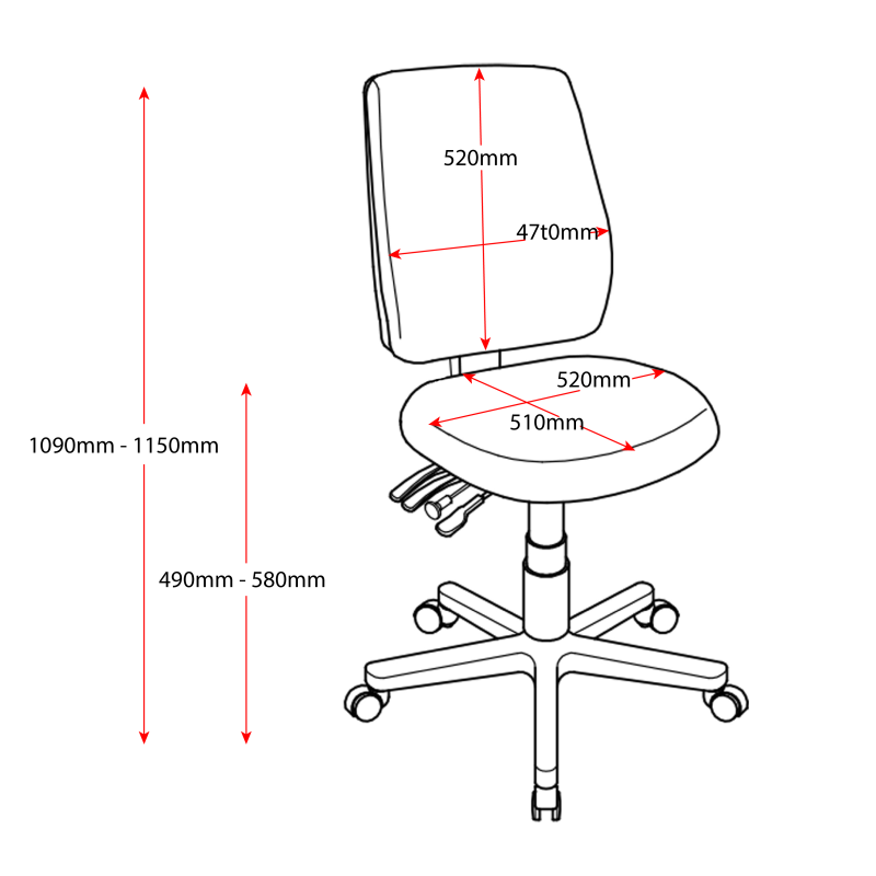 Ergo Air Chair With Optional Arms