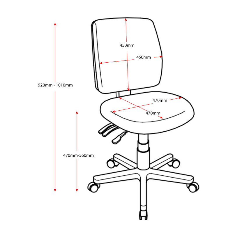 Ergo Midi Chair With Optional Arms