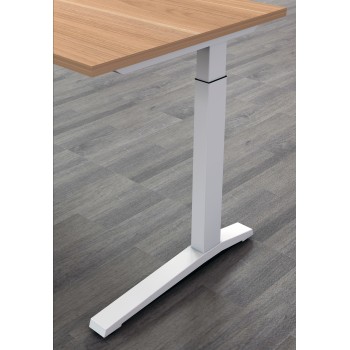 Potenza Height Adjustable Desk Birch and White