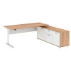 Potenza Height Adjustable Desk Birch and White