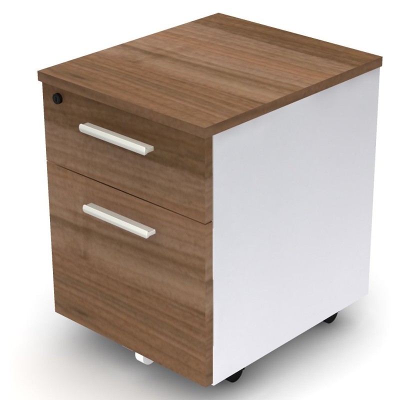 Potenza Mobile Pedestal Sepia and White