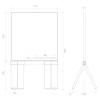 BUZZ Double Sided  Mobile Porcelain Whiteboard