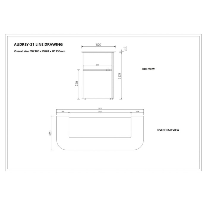 Audrey Reception Desk 2 SIZES AVAILABLE