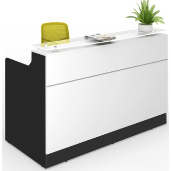 Classic Reception Desk White & Black