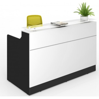 Classic Reception Desk White & Black